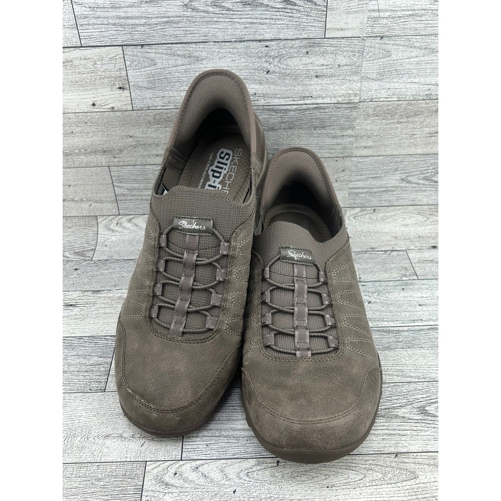 Skechers Hands Free Slip-ins Reggae Fest 2.0 New Yorker Taupe 100615 Women Sz 9